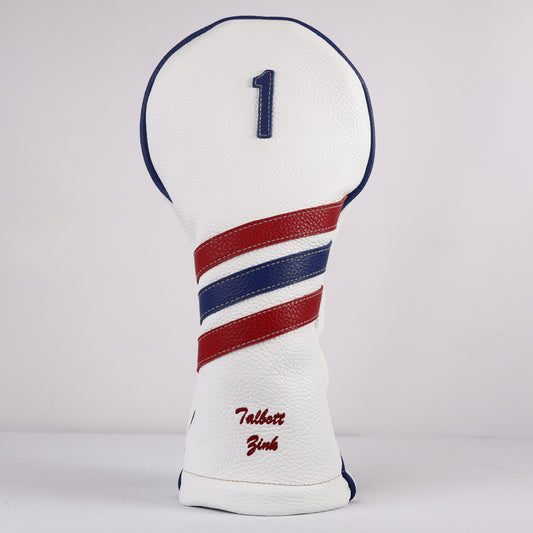 Driver Headcover: Pure White + True Blue + Sunday Red
