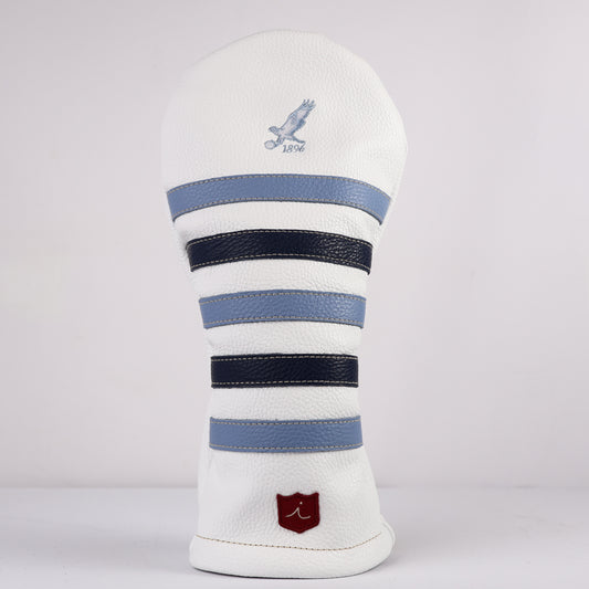Driver Headcover: Pure White + Navy + Carolina Blue