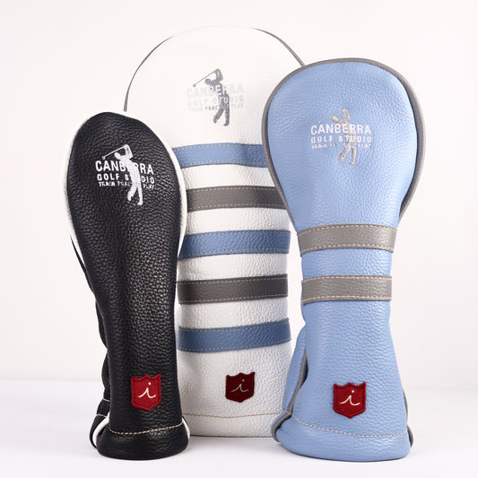 Headcover Set: Pure White + Granite Grey + Carolina Blue + Pitch Black