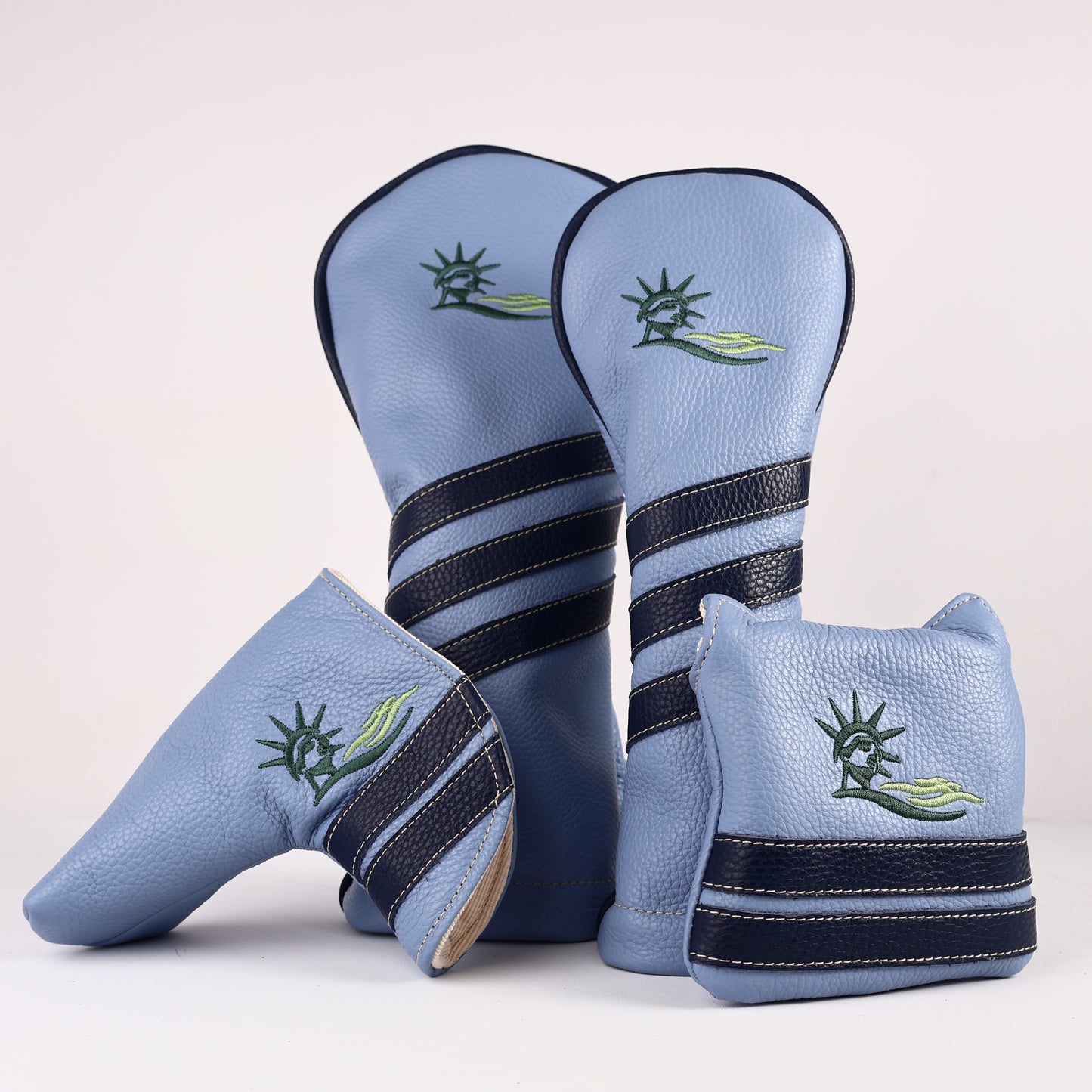 Headcover Set: Carolina Blue + Navy
