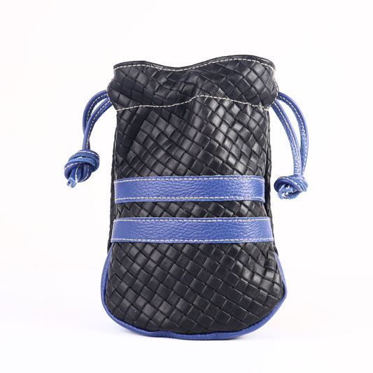 Valuables Pouch: Black Sassari + True Blue