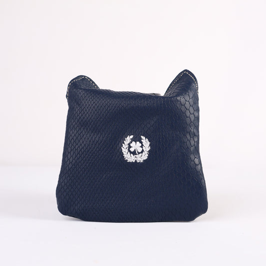 Full Mallet Headcover: Navy Boa + Navy Boa