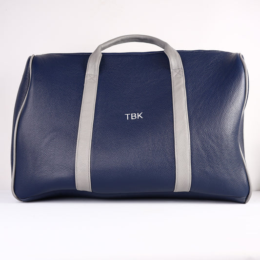 Milano Duffel: Navy + Granite Grey