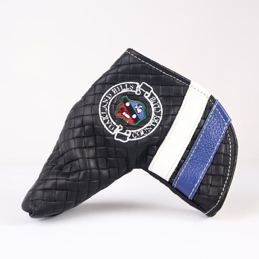 Blade Putter Headcover: Black Sassari + Pure White + True Blue