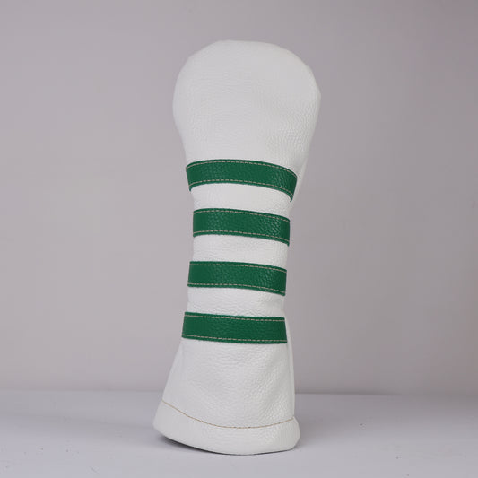 Wood Headcover: Pure White + Masters Green