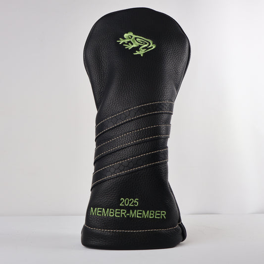 Driver Headcover: Pitch Black + Black Boa