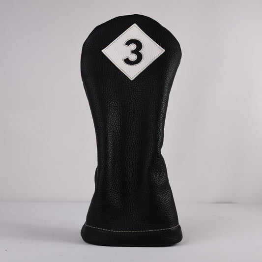 Wood Headcover: Pitch Black + Pure White
