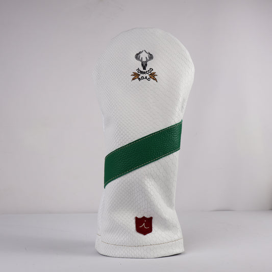 Driver Headcover: White Boa + Masters Green