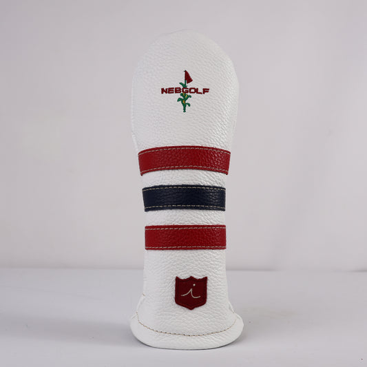 Hybrid Headcover: Pure White + Sunday Red + Navy