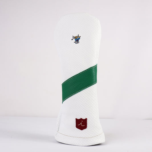Wood Headcover: White Boa + Masters Green