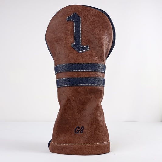 Driver Headcover: Tobacco Brown + Navy