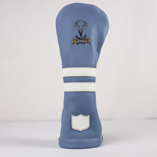 Wood Headcover: Carolina Blue + Pure White