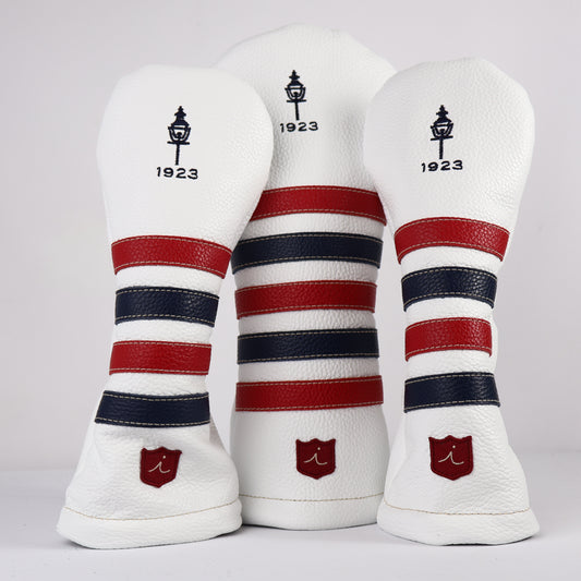 Headcover Set: Pure White + Navy + Sunday Red