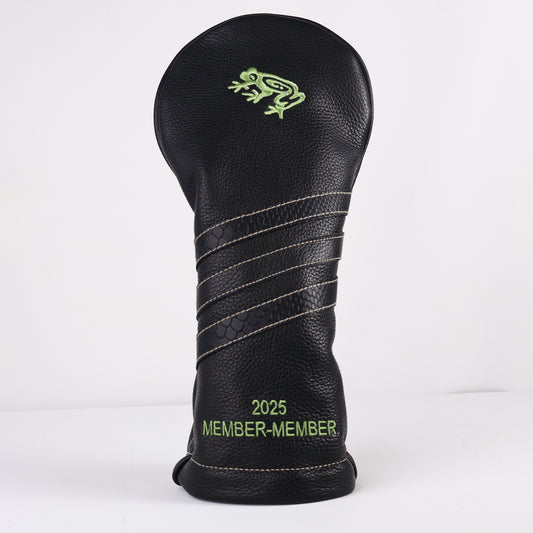 Driver Headcover: Pitch Black + Black Boa