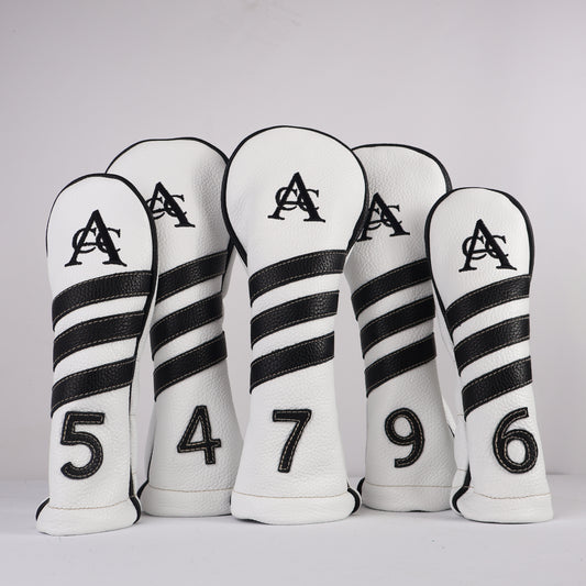 Headcover Set: Pure White + Pitch Black