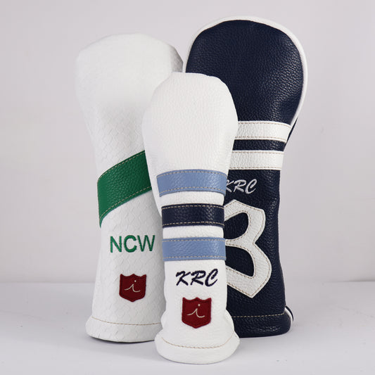 Headcover Set: White Boa + Masters Green + Navy + Pure White + Carolina Blue